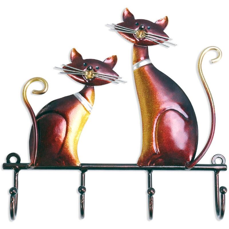foto del prodotto appendiabiti da parete a forma di gatto stile vintage