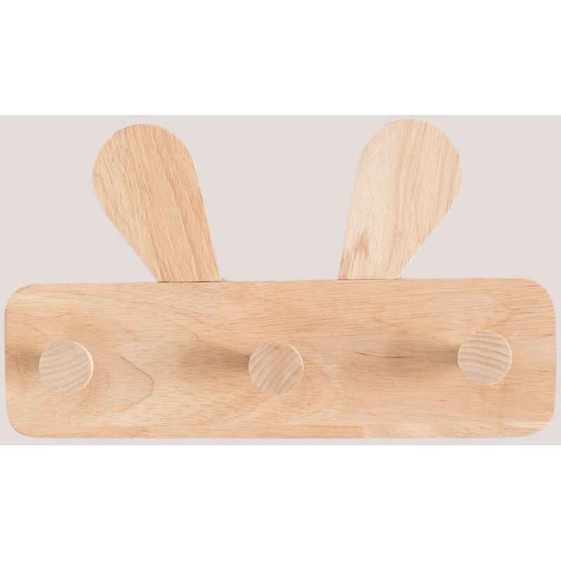 foto del prodotto appendiabiti da parete in legno buny style kids sklum