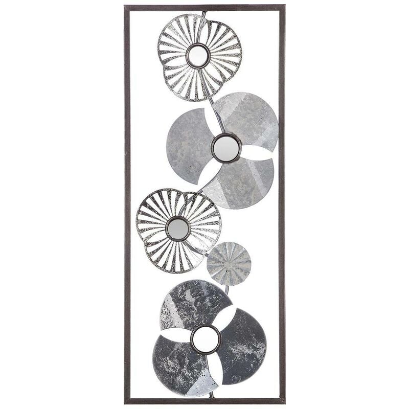 foto del prodotto appendiabiti da parete in metallo argentato flower 25x61cm atmosphera cr ateur d int rieur