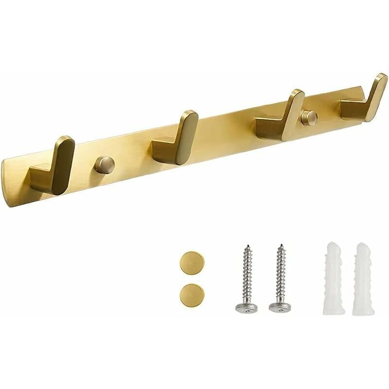 foto del prodotto appendiabiti da parete per bagno, appendiabiti da parete per bagno, camera da letto, cucina, ingresso, portasciugamani, gancio appendiabiti con 4