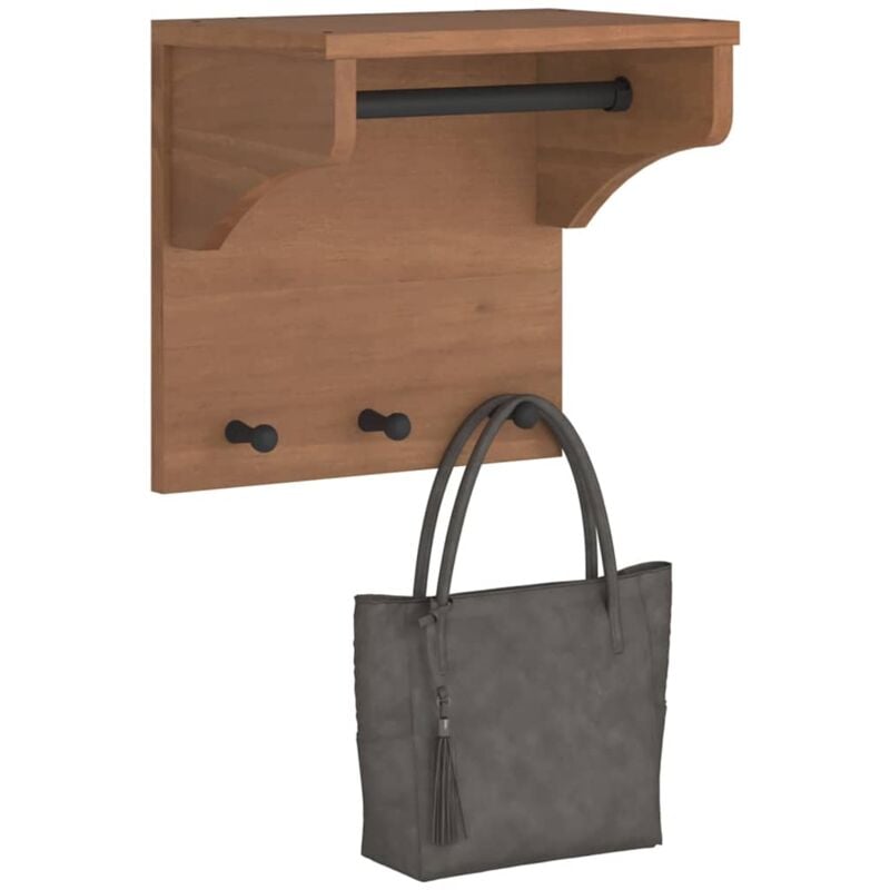 foto del prodotto appendiabiti da parete sandnes 43x30x42 cm in legno di pino vidaxl