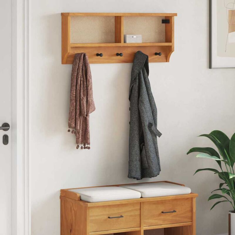foto del prodotto appendiabiti da parete sandnes 87x12x35 cm in legno di pino - vidaxl