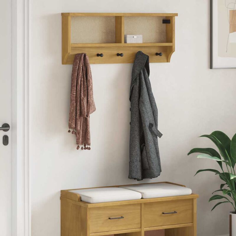 foto del prodotto appendiabiti da parete sandnes 87x12x35 cm in legno di pino vidaxl
