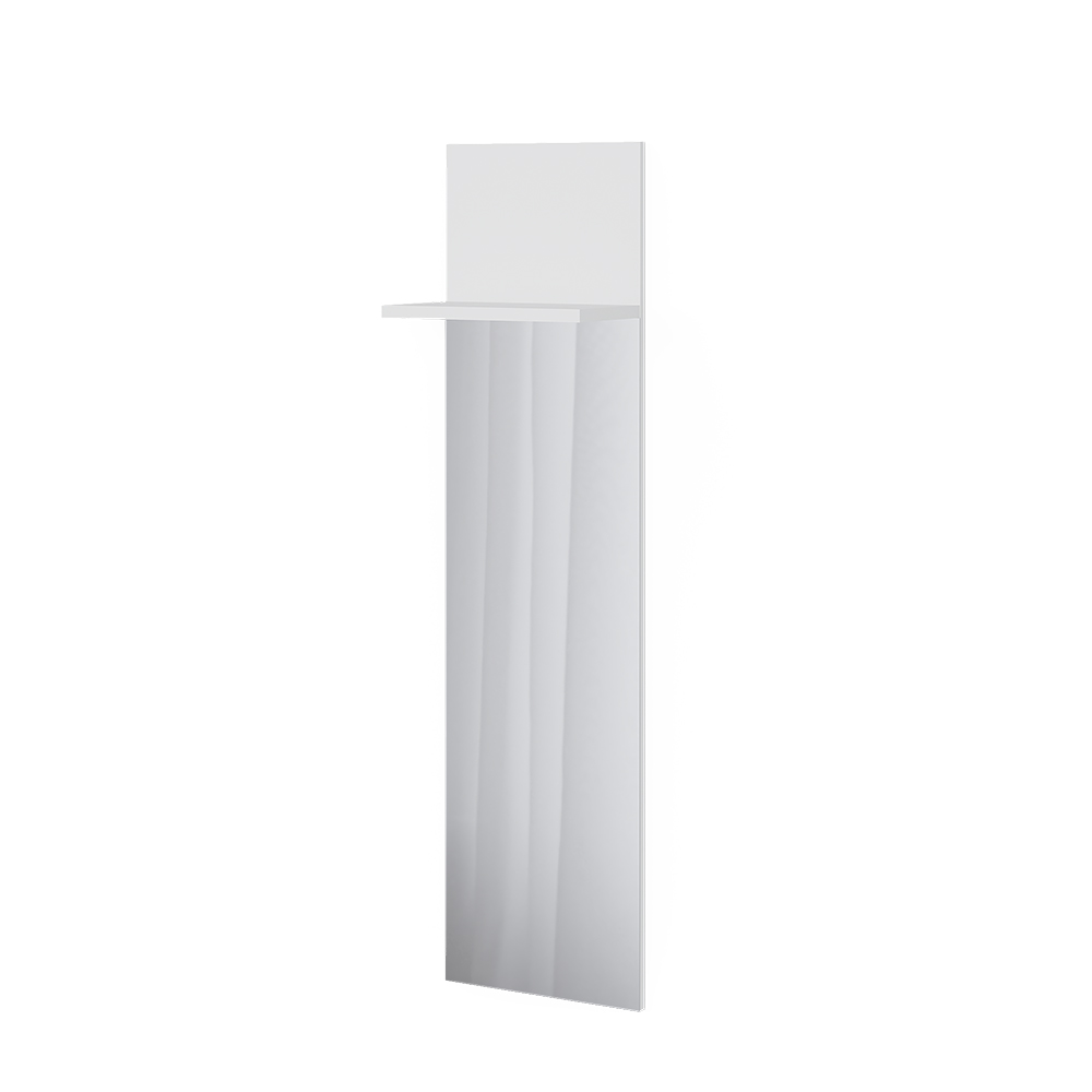 foto del prodotto appendiabiti da parete siri, bianco, 36 x 135 cm con specchio, vicco