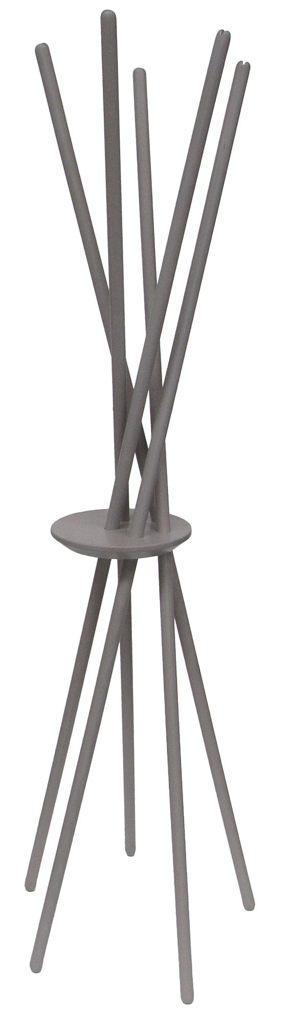 foto del prodotto appendiabiti da terra 172x53x48 cm in legno grigio chiaro
