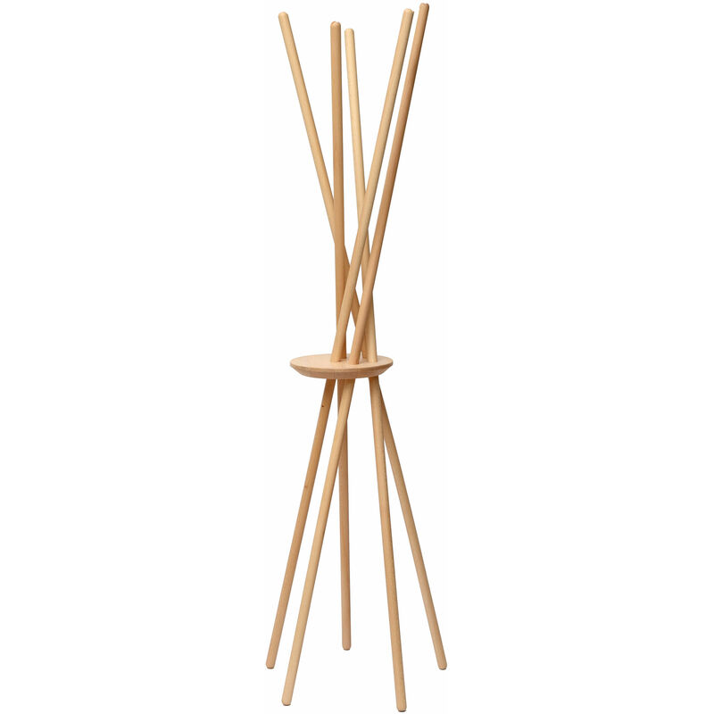 foto del prodotto appendiabiti da terra 172x53x48 cm in legno naturale