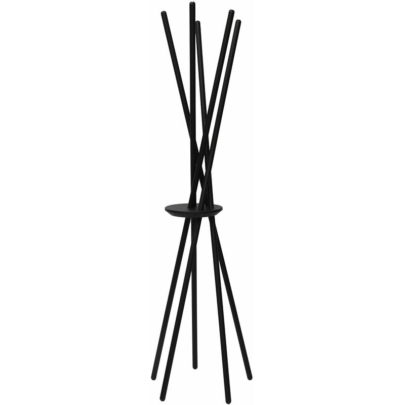 foto del prodotto appendiabiti da terra 172x53x48 cm in legno nero