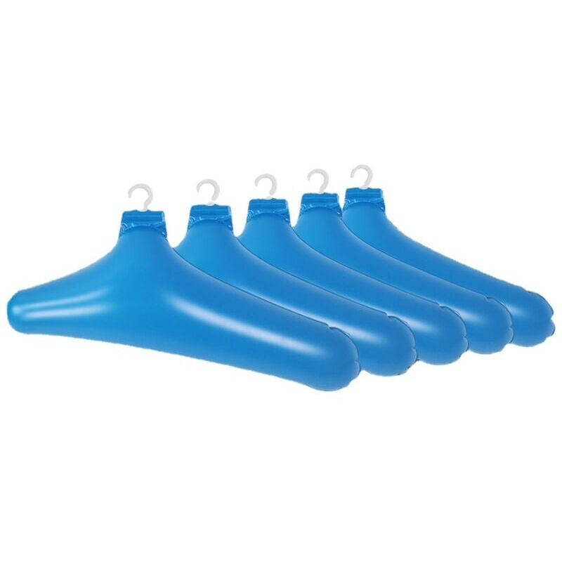 foto del prodotto appendiabiti da viaggio gonfiabile da 5 pezzi, appendiabiti da esterno antiscivolo, appendiabiti portatile