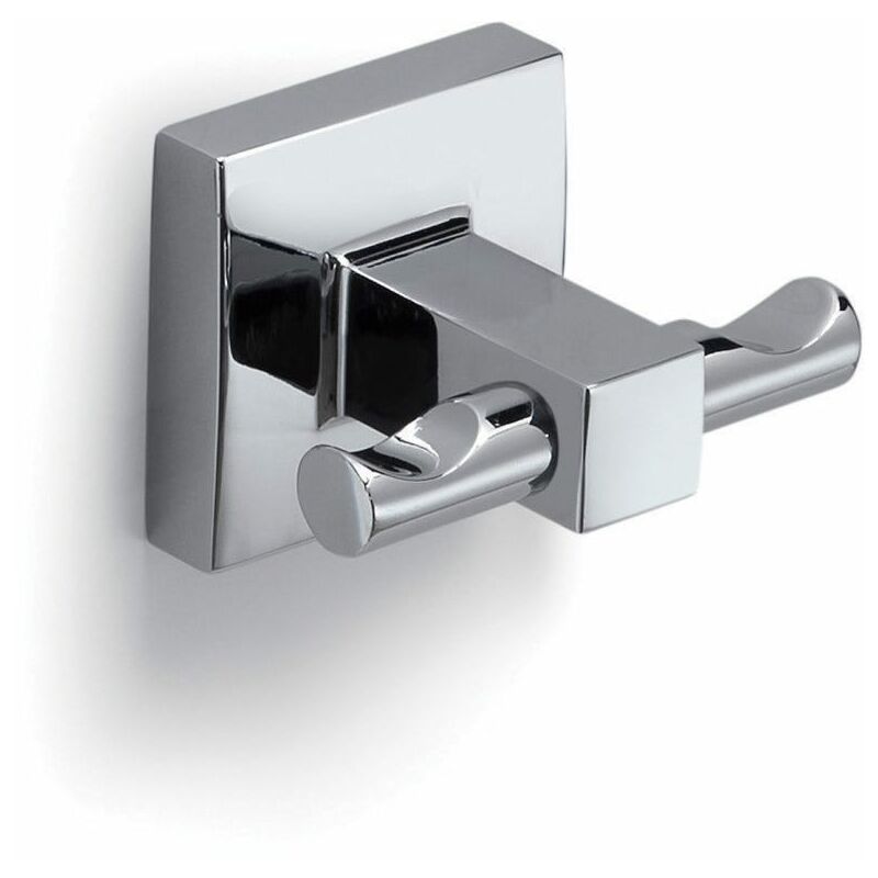 foto del prodotto appendiabiti doppio cromato in acciaio inox a parete