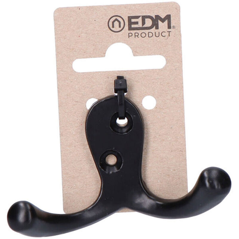 foto del prodotto appendiabiti doppio in alluminio nero edm