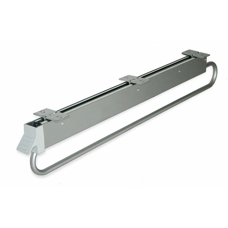 foto del prodotto appendiabiti estraibile per armadio 800 mm acciaio e plastica grigio metallizzato emuca