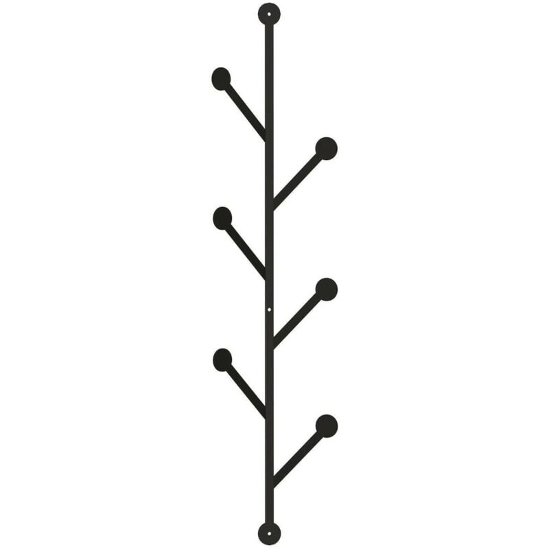 foto del prodotto appendiabiti fani, attaccapanni, portabiti multiuso, appendiabiti da parete, 22x5h94 cm, nero dmora