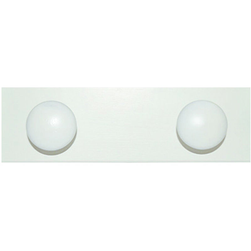 foto del prodotto appendiabiti in legno 2 posti bianco cm.9x29