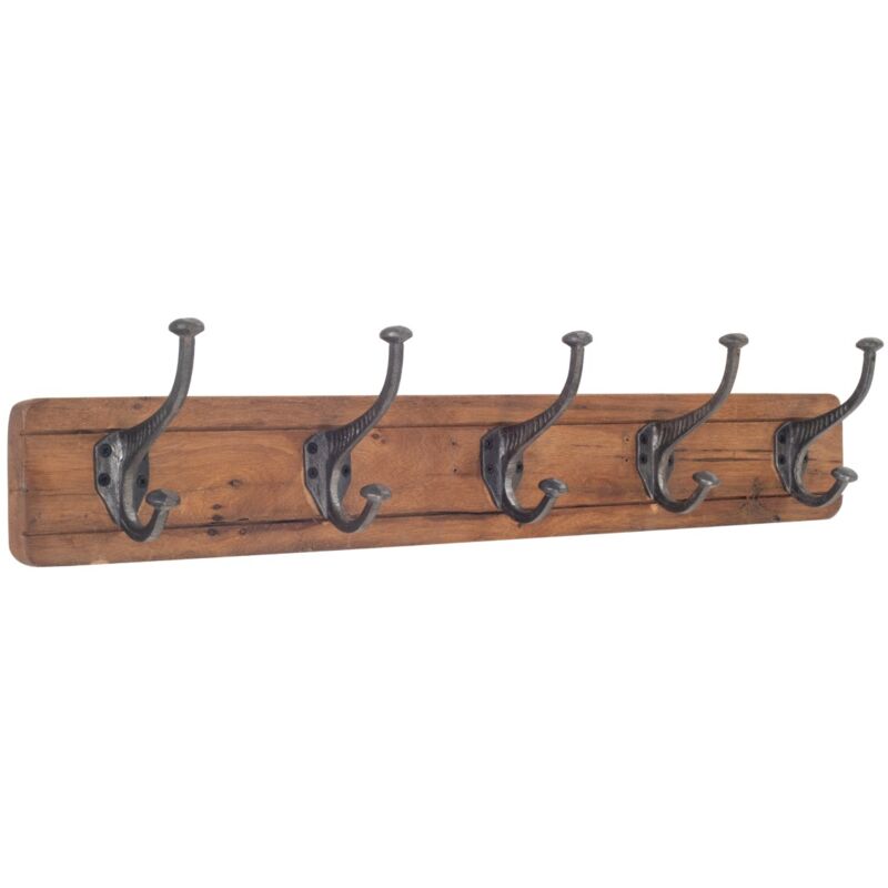 foto del prodotto appendiabiti in legno con 5 pomelli per organizzare la tua casa in modo elegante e funzionale