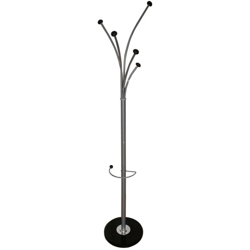foto del prodotto appendiabiti in metallo bellahome con pomelli neri e base in metallo, 38x38x187 cm