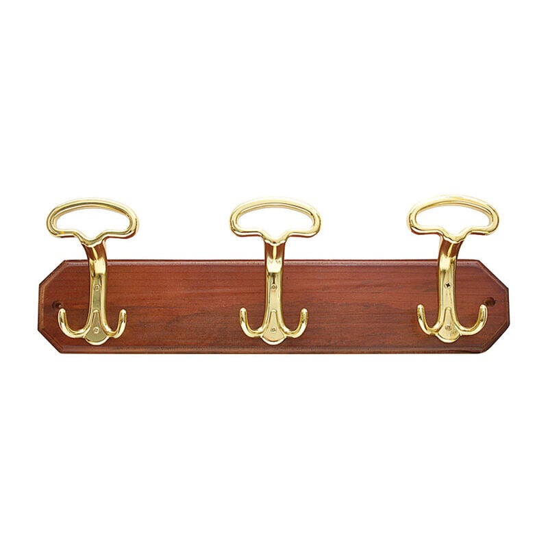 foto del prodotto appendiabiti lady noce oro 3p cm.50x16. prezzo per 1 pezzo.