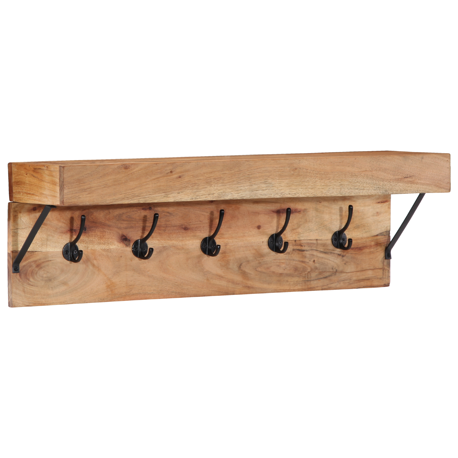foto del prodotto appendiabiti marrone 73 x 19 x 23 cm legno massello di acacia vidaxl