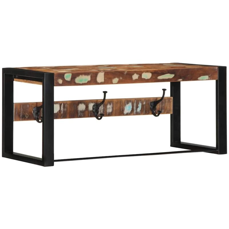 foto del prodotto appendiabiti multicolore 80x35x35 cm in legno massello recupero vidaxl