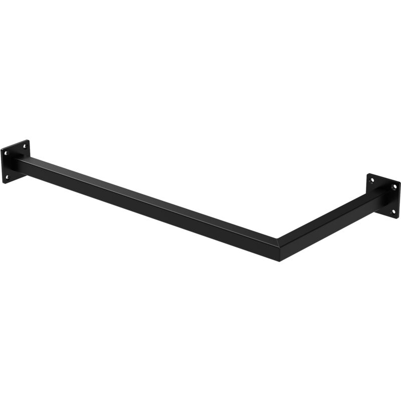 foto del prodotto appendiabiti porta asciugamani a l con attacco a parete 60x30 cm in acciaio nero per bagno cucina soggiorno balcone camera da letto porta salviette