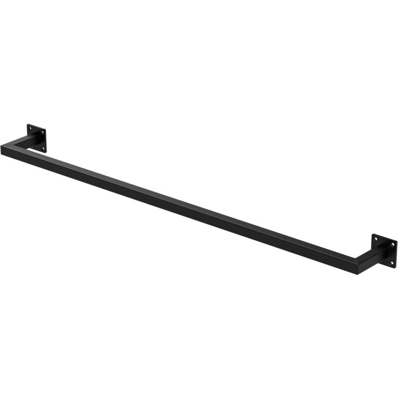 foto del prodotto appendiabiti porta asciugamani con attacco a parete 110 x 12 cm in acciaio nero per bagno cucina soggiorno balcone camera da letto porta salviette da