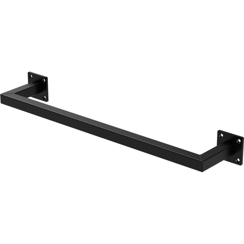 foto del prodotto appendiabiti porta asciugamani con attacco a parete 60 x 12 cm in acciaio nero per bagno cucina soggiorno balcone camera da letto porta salviette da