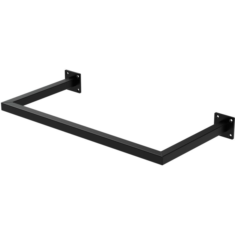 foto del prodotto appendiabiti porta asciugamani con attacco a parete 60 x 30 cm in acciaio nero per bagno cucina soggiorno balcone camera da letto porta salviette da