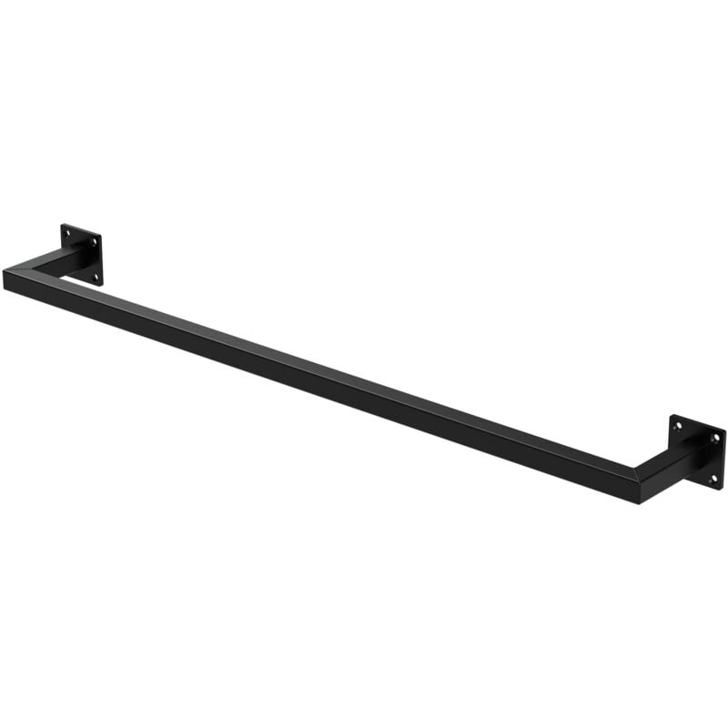 foto del prodotto appendiabiti porta asciugamani con attacco a parete 90 x 12 cm in acciaio nero per bagno cucina soggiorno balcone camera da letto porta salviette da
