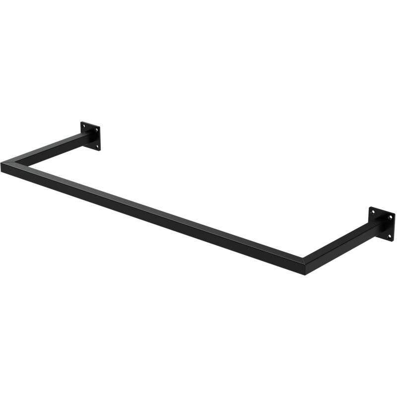 foto del prodotto appendiabiti porta asciugamani con attacco a parete 90 x 30 cm in acciaio nero per bagno cucina soggiorno balcone camera da letto porta salviette da