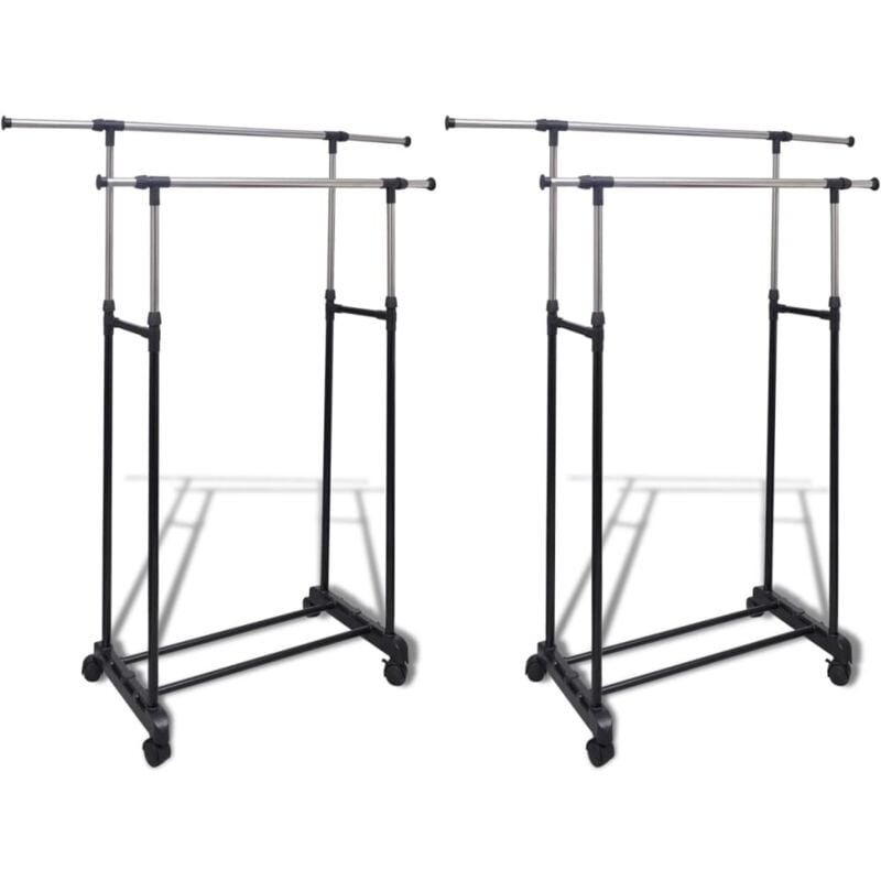 foto del prodotto appendiabiti regolabili 2 pz con 2 aste per abiticod mxl 95270