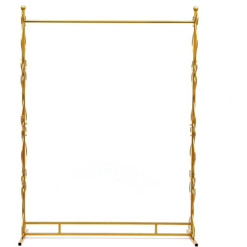 foto del prodotto appendiabiti resistente per abiti da sposa, appendiabiti quadrato metallo colore oro, 205 x 150 cm