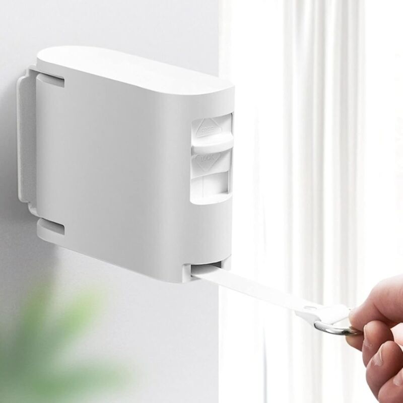 foto del prodotto appendiabiti telescopico, appendiabiti telescopico regolabile, stendibiancheria a parete, appendiabiti invisibile per balcone bagno interno ed