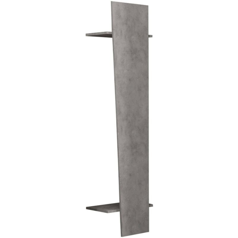 foto del prodotto appendiabiti verticale, made in italy, con tubo per vestiti, due ripiani, mobile per ingresso, entratina moderna, cm 50x30h200, colore grigio