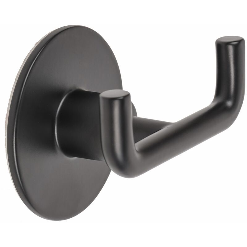 immagine 0 del prodotto appendiabito doppio a muro in acciaio nero mod. wind black