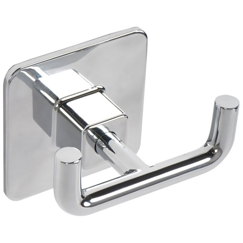 foto del prodotto appendiabito doppio da parete cromo in acciaio cromato mod. cold wind - metaform