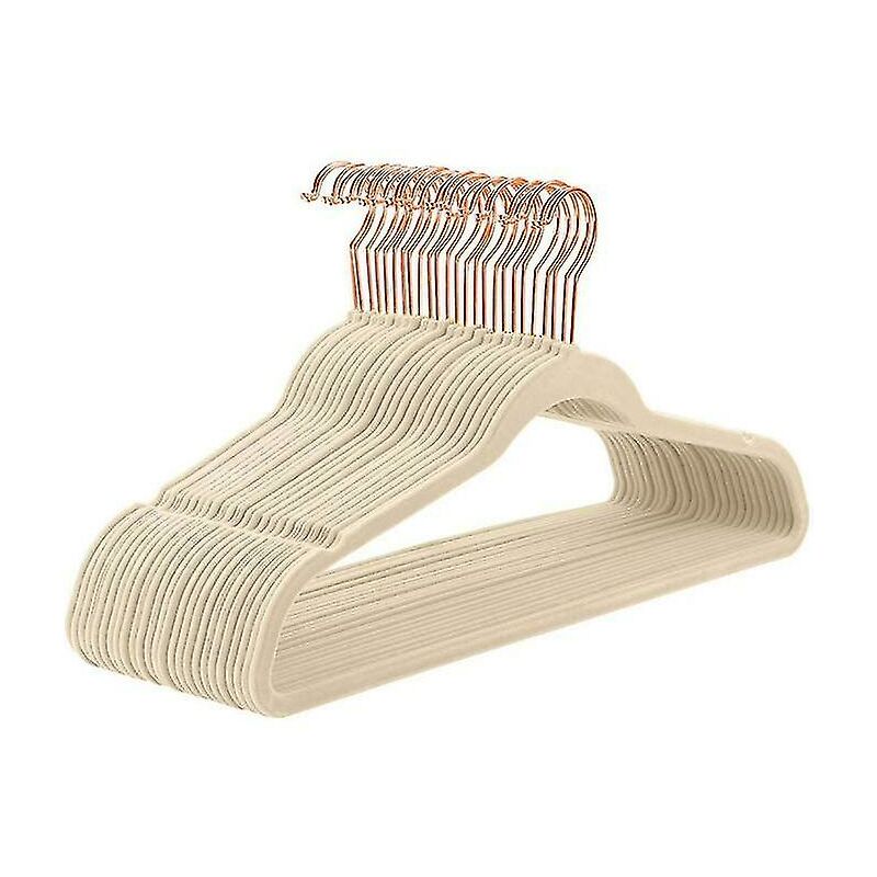 foto del prodotto appendini in velluto antiscivolo 20 pezzi beige