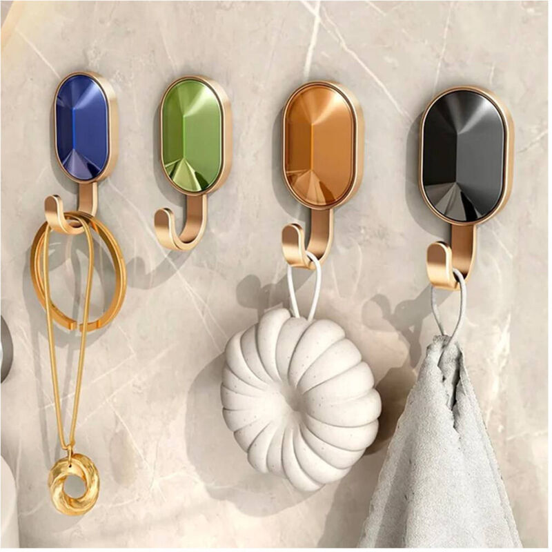 foto del prodotto appendini luxury set da 4 ganci a parete muro effetto gioelli preziosi dorato trade shop traesio