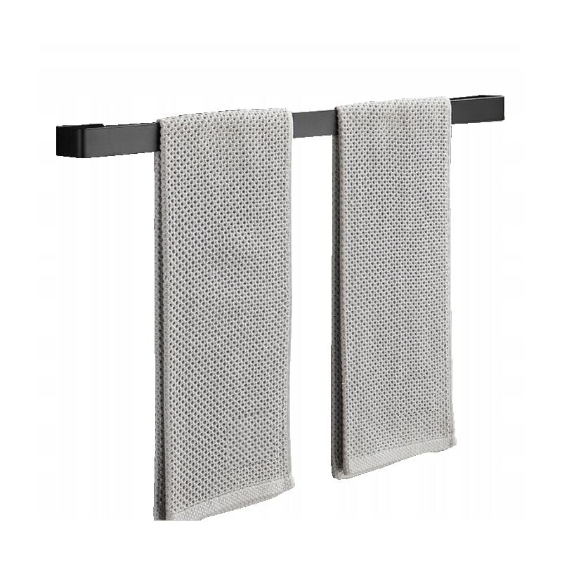 foto del prodotto appendino bagno maniglia a parete per bagno per asciugamani loft nero 50cm