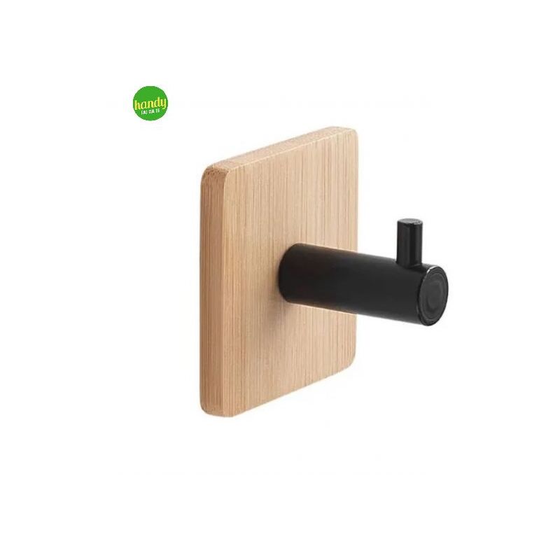 foto del prodotto appendino gedy singolo quadrato nero bamboo