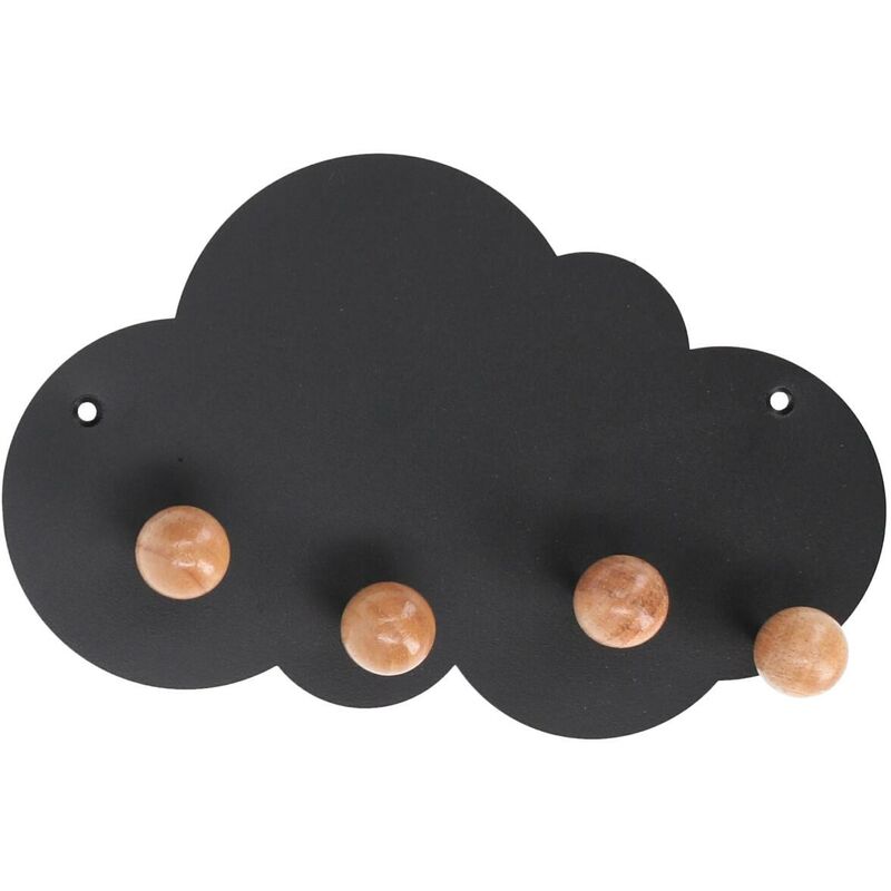 foto del prodotto appendino metallo nero nuvola 3 posti cm 23x4x14