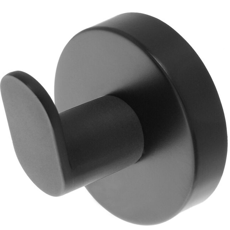 foto del prodotto appendino portasciugamani in acciaio nero opaco chic black