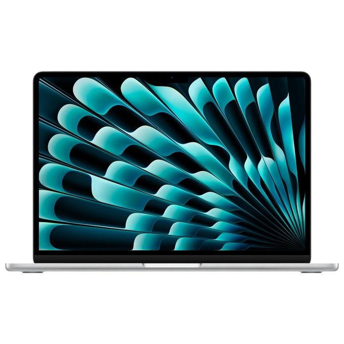 foto del prodotto apple 2024 macbook air 13'' portatile con chip m3 display liquid retina da 13.6'' 16gb di memoria unificata 256gb di archiviazione ssd cpu 8-core e gpu 8-core argento