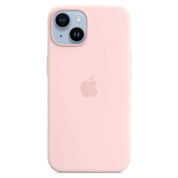 foto del prodotto apple custodia magsafe in silicone per iphone 14 pro rosa creta