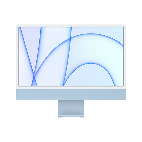 foto del prodotto apple imac 24 con display retina 4.5k chip m1 con gpu 8 core, 256gb ssd blu 2021 apl mgpk3t a imac 244.5k m1 8 256 blu 