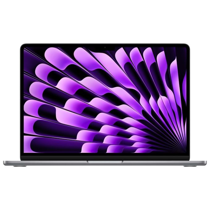 foto del prodotto apple macbook air 13'' chip apple m3 con cpu 8-core e gpu 8-core 16gb 256gb ssd - grigio siderale