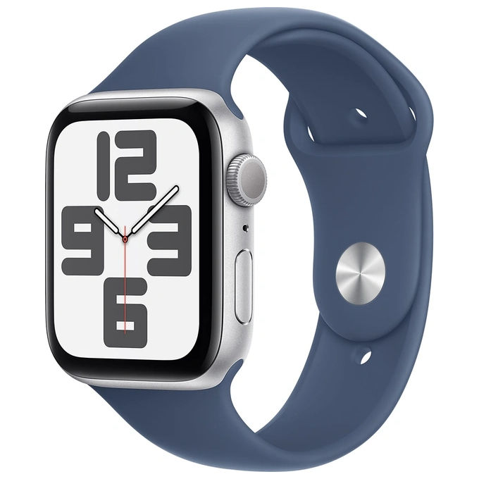 foto del prodotto apple watch se 40mm gps cassa in alluminio color argento con cinturino sport denim - s-m