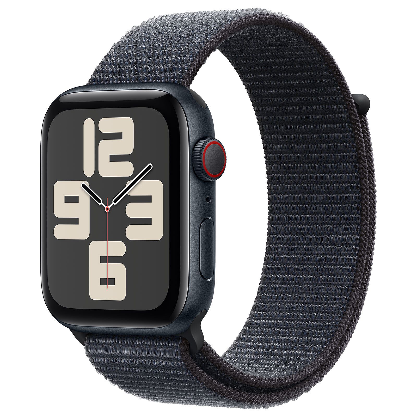 foto del prodotto apple watch se gps cellular 44mm midnight aluminium case with ink sport loop