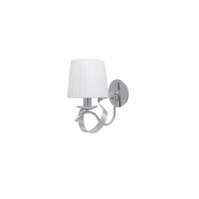 foto del prodotto applica schermo baeza 1xe14 cromo bianco 34x15x25 cm