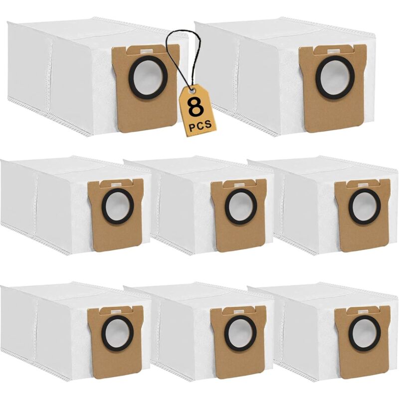 foto del prodotto applicabile 8 pack sacchetti per aspirapolvere accessori per dreame l10 ultra l10s ultra robot aspirapolvere, parti di ricambio compatibili con