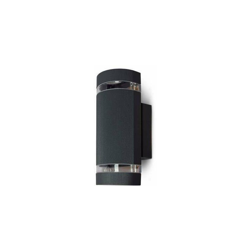 foto del prodotto applicazione parete ac220 240v 2xgu10 2x7w 2x35w impermeabile ip54 ik08 233x100m m
