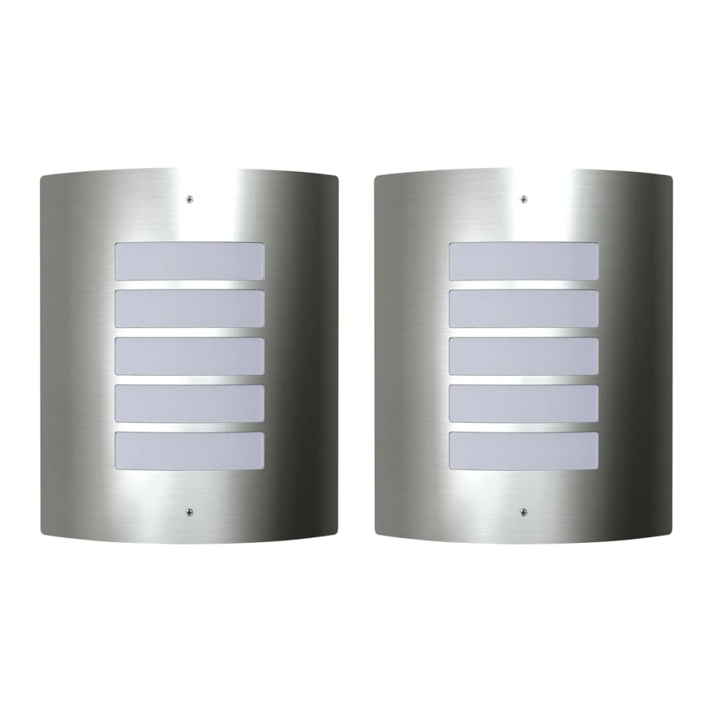 foto del prodotto appliqu moderni in acciaio inox per esterni ed interni, 2 cod mxl 75281
